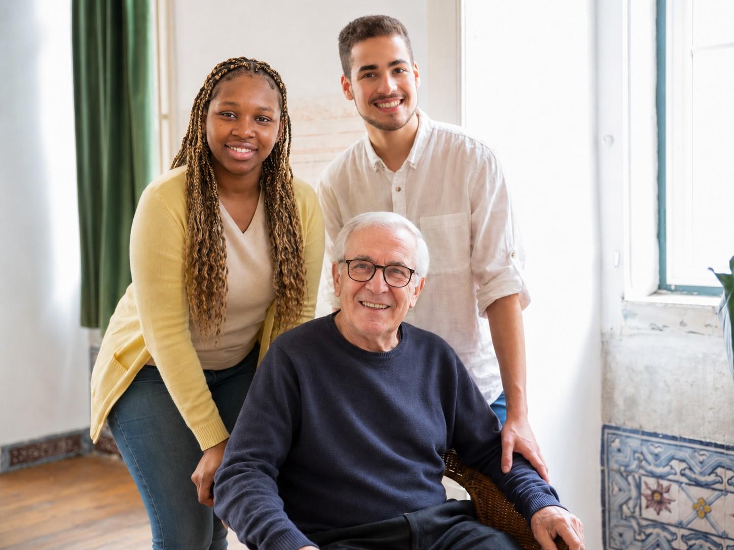 Caregiver with client